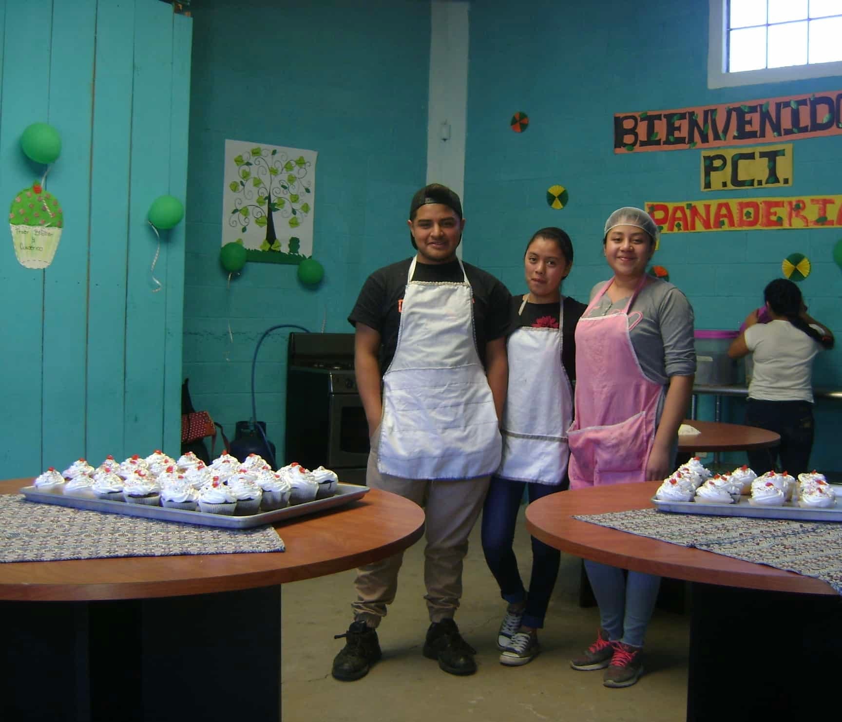 Youth who learned bakery skills to start their own business in Guatemala.